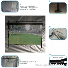 Quictent Privacy 10x10 EZ Pop Up Canopy Tent Instant Gazebo Party Tent 100% Waterproof With 4 Sidewalls and Mesh Windows (Brown)
